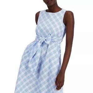 ANNE KLEIN | Checkered Seersucker Dress 🦋